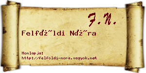 Felföldi Nóra névjegykártya