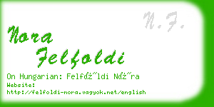 nora felfoldi business card