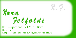 nora felfoldi business card